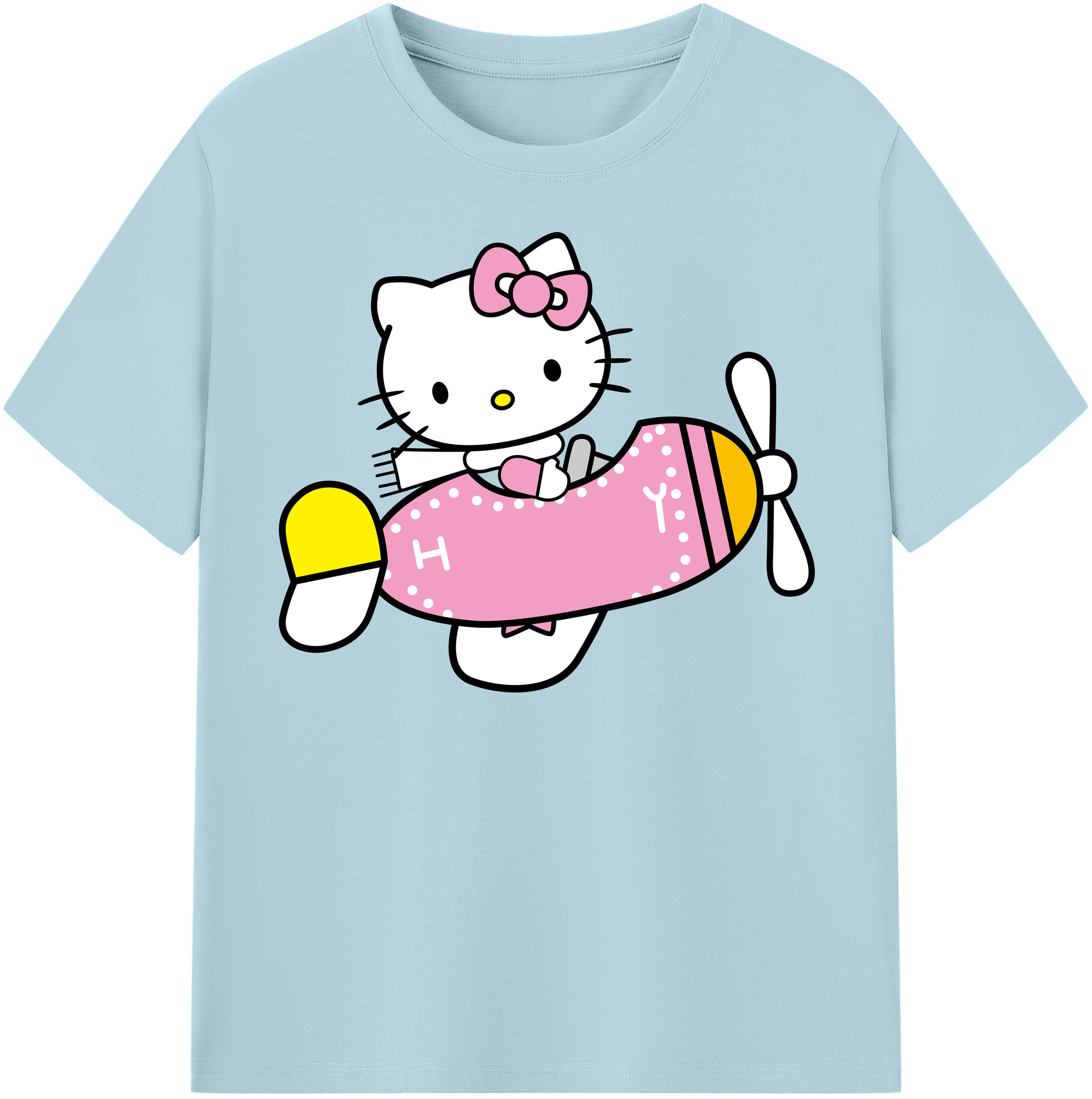 （画像用） Hello Kitty ハローキティ 綿100％半袖Tシャツ（フロントプリント）